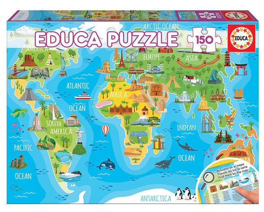Educa, puzzle, Globus zabytki, 150 el. Educa