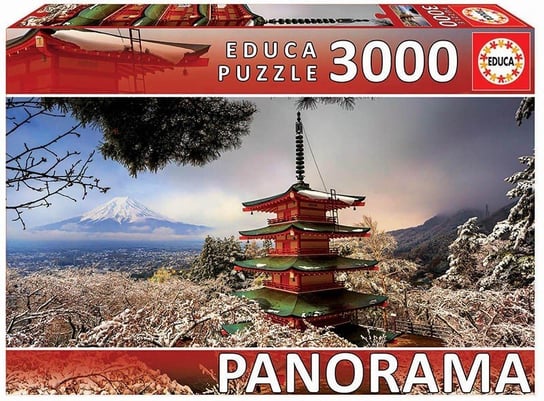 Educa, puzzle, Góra Fuji, Pagoda Chureito Japonia, 3000 el. Educa