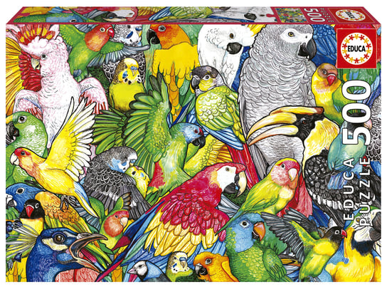 Educa, Puzzle, Kolorowe ptaki, 500 el. Educa