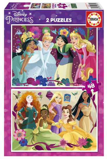 Educa, Puzzle, Księżniczki z bajek Disneya, 2 x 48 el. Educa