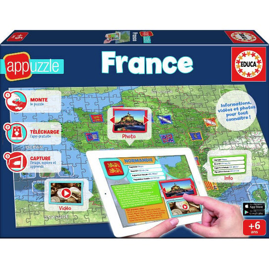 Educa, puzzle, Mapa Francji, 150 el. Educa
