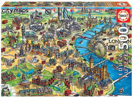 Educa, puzzle, Mapa Londynu, 500 el. Educa