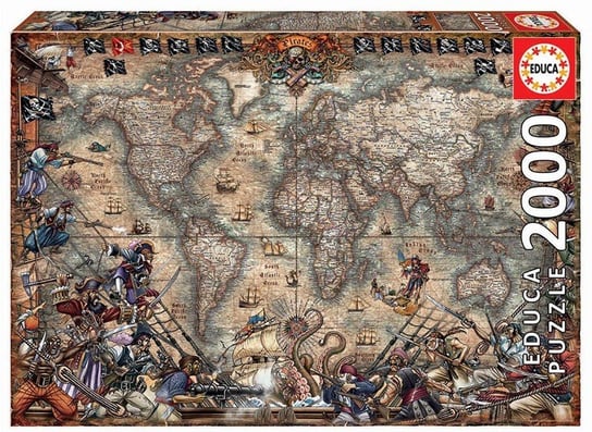 Educa, puzzle, Mapa piratów, 2000 el. Educa