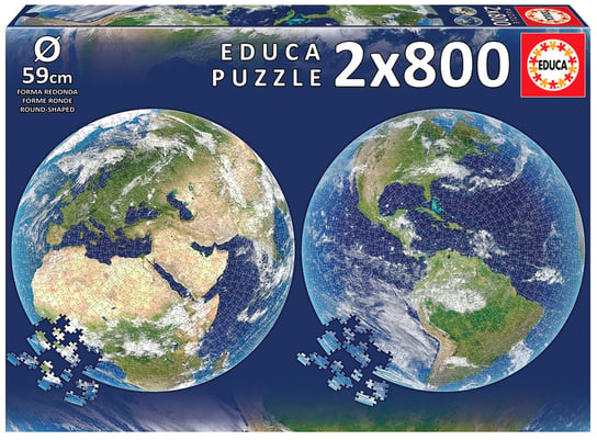 Educa, puzzle, Planeta Ziemia (okrągłe), 2x800 el. Educa
