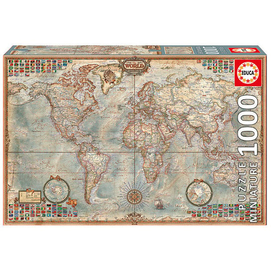 Educa, puzzle, Polityczna mapa świata, 1000 el. Educa