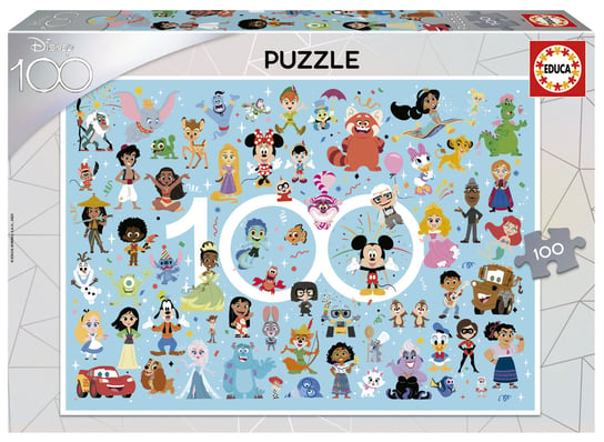 Educa, Puzzle, Portret bohaterów bajek Disneya, 100 el. Educa