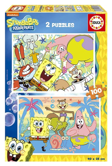 Educa, puzzle, SpongeBob Kanciastoporty, 2x100 el. Educa