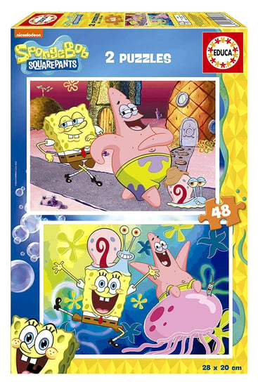 Educa, puzzle, SpongeBob Kanciastoporty, 2x48 el. Educa