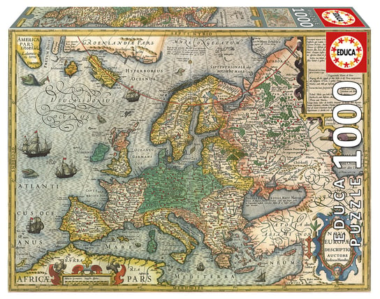 Educa, Puzzle, Stara mapa Europy, 1000 el. Educa