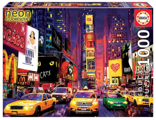 Educa, puzzle, Times Square Nowy York Neon, 1000 el. Educa