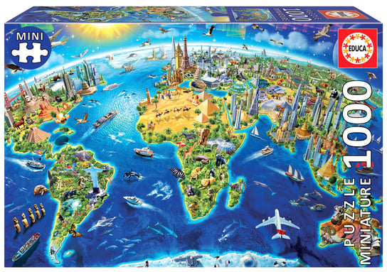 Educa, puzzle, Zabytki całego świata (miniatura), 1000 el. Educa