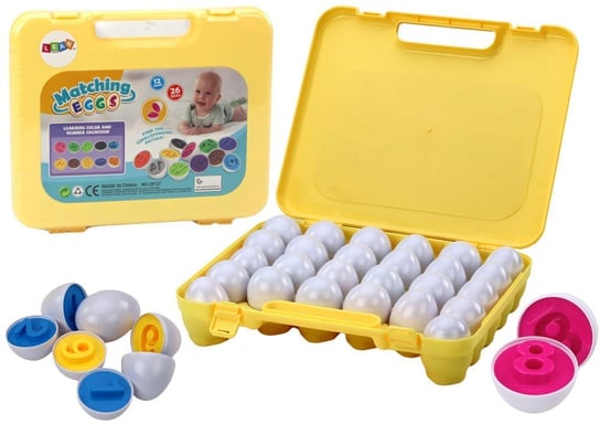 Edukacyjna Układanka Jajka W Walizce Nauka Liczb Kolorów Lean Toys