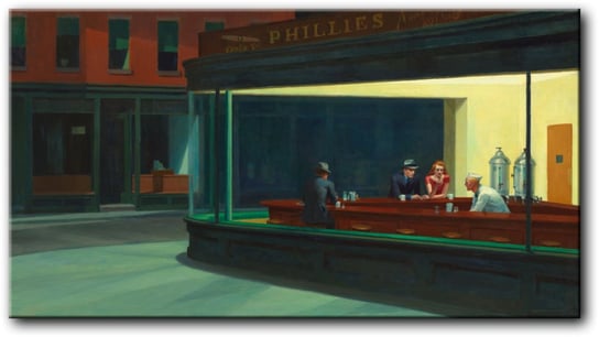 Edward Hopper, Nighthawks, Nocne Marki 140x76 cm Inna marka