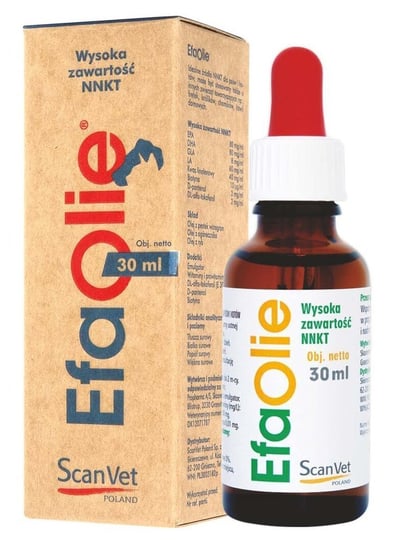 EFA Olie 30ml Naturalny preparat wspomagający leczenie chorób skóry SCANVET