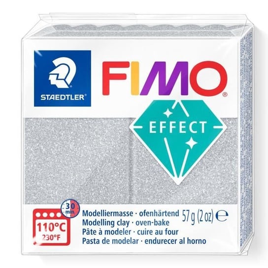 Efekt FIMO „Brokat” Srebrny Fimo