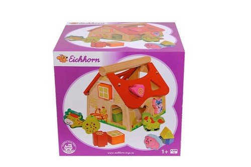 Eichhorn, zabawka edukacyjna Domek kształtów Eichhorn