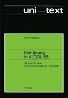 Einführung in ALGOL 68 Feldmann Harry