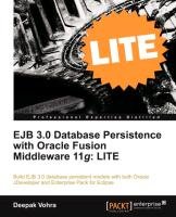 Ejb 3.0 Database Persistence with Oracle Fusion Middleware 11g Deepak Vohra