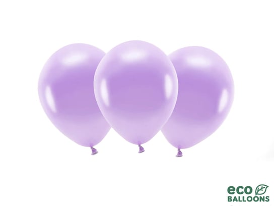 EKO Balony lateksowe metalizowane lawendowe - duże - 10 szt. PartyDeco