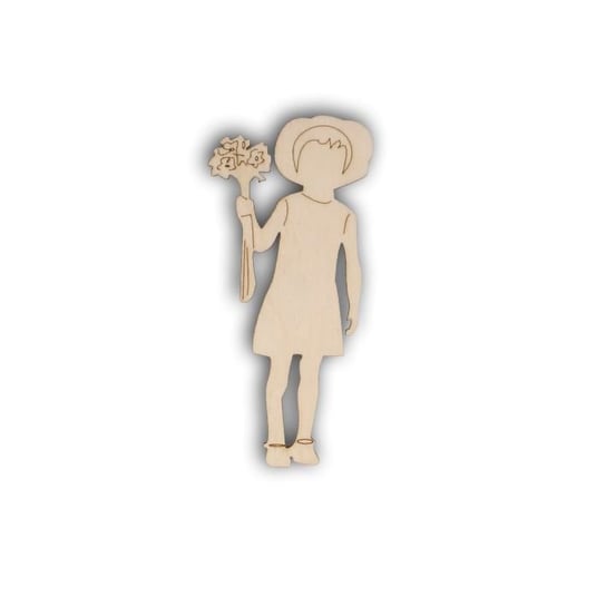 EKO-DECO, dekor, dziewczynka z kwiatkami w kapeluszu 2 EKO-DECO