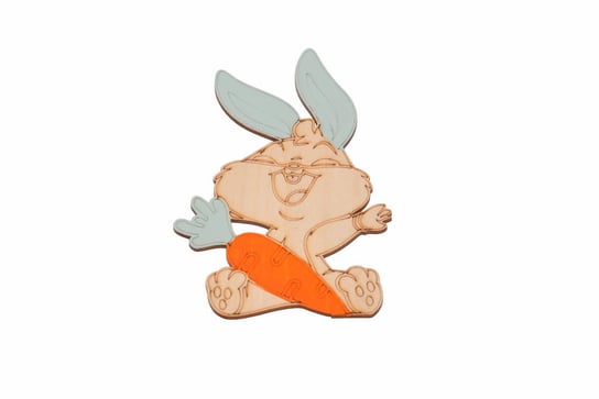 Eko dekor wesoły króliczek z marchewką. Zabawki Sensoryczne