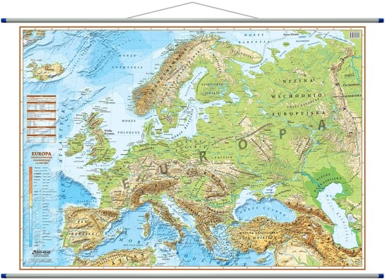 Eko Graf, Europa mapa ścienna fizyczna 1:4 500 000 The Puppet Company