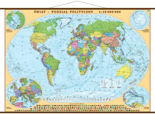 Eko-Graf, mapa ścienna polityczna Świat, 1:18 000 000 Eko Graf