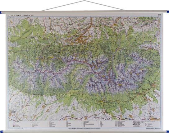 Eko-Graf, mapa ścienna Tatry polskie i słowackie, 1:35 000 Eko Graf