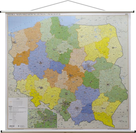 Eko Graf, Polska - mapa ścienna obszarów właściwości prokuratur 1:500 000 The Puppet Company