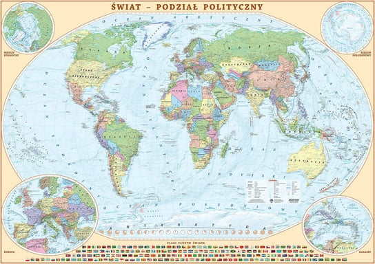 Eko-Graf, Świat mapa ścienna polityczna - tapeta XXL Eko-Graf