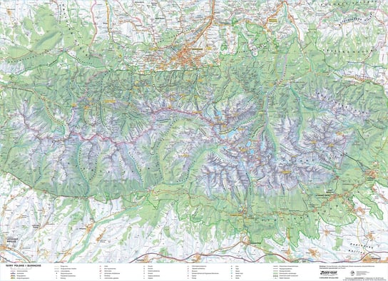 Eko-Graf, Tatry mapa ścienna turystyczna - tapeta XL Eko-Graf