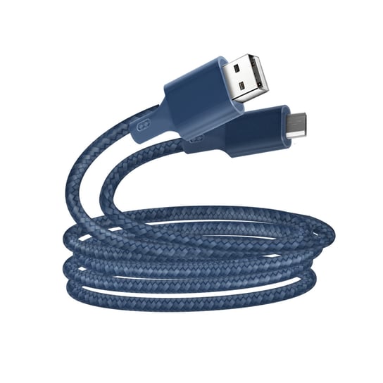 Eko kabel USB do Micro-USB 2.1A Intensywność 2m Recykling Just Green Royal Blue Just Green