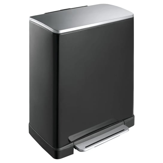 EKO Kosz na śmieci z pedałem E-Cube, 50 L, matowy, czarny Eko
