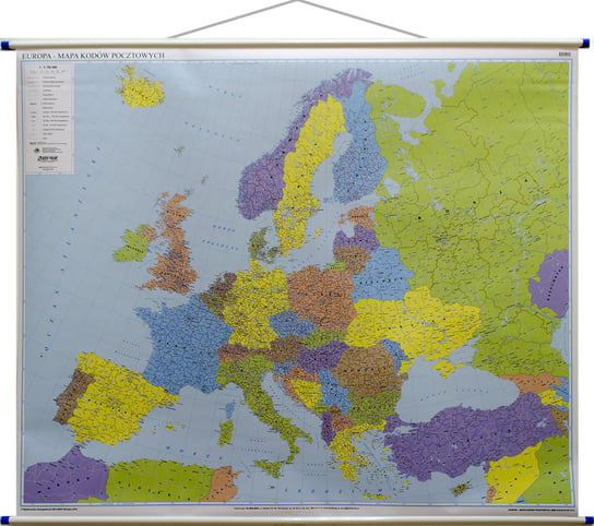 EkoGraf, Europa. Mapa kodów pocztowych, 1:3 750 000 Opracowanie zbiorowe