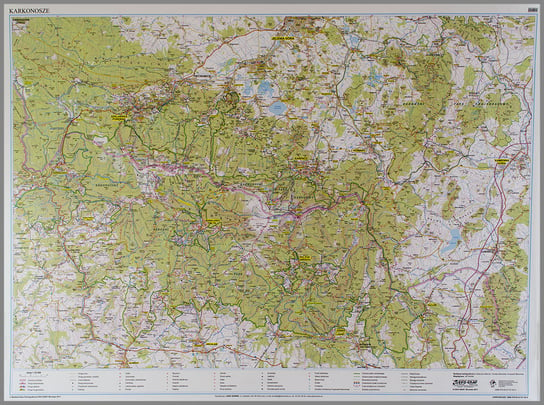 EkoGraf, Karkonosze mapa ścienna na podkładzie do wpinania - pinboard, 1:35 000 Eko Graf