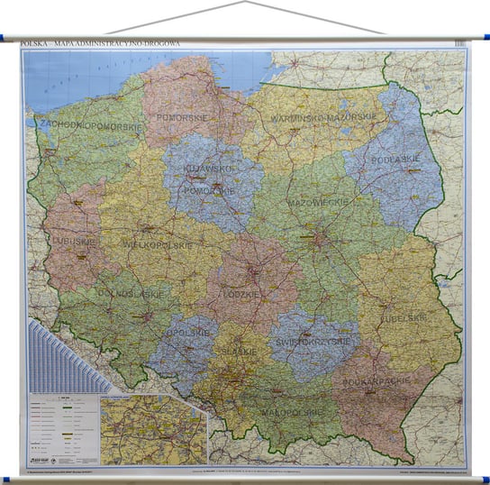 EkoGraf, mapa ścienna administracyjno-drogowa Polska, 1:350 000 Eko Graf