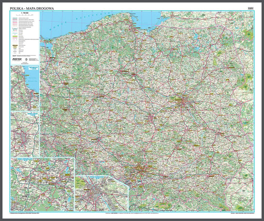 EkoGraf, mapa ścienna drogowa Polska, 1:700 000 Eko Graf