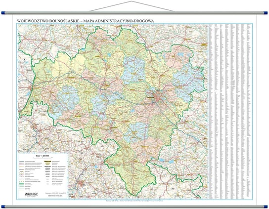 EkoGraf, mapa ścienna Województwo dolnośląskie, 1:200 000 Eko Graf