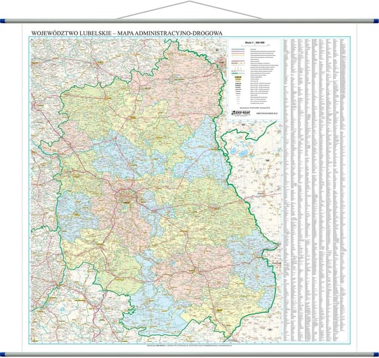 EkoGraf, mapa ścienna Województwo lubelskie 1:200 000 Eko Graf