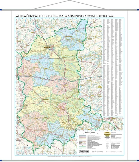 EkoGraf, mapa ścienna Województwo lubuskie 1:200 000 Eko Graf