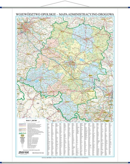 EkoGraf, mapa ścienna Województwo opolskie, 1:200 000 Eko Graf
