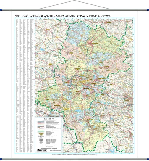 EkoGraf, mapa ścienna Województwo śląskie, 1:200 000 Eko Graf