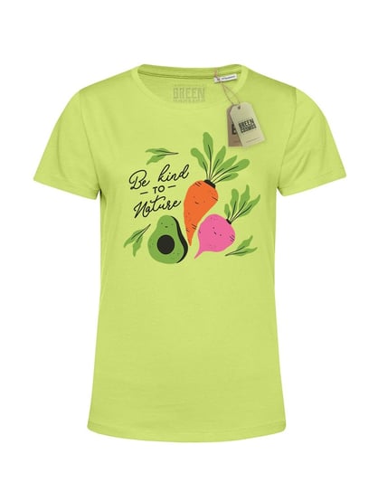 Ekologiczna koszulka damska BE KIND z bawełny organicznej GREEN COSMOS