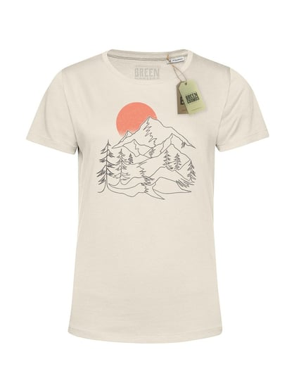 Ekologiczna koszulka damska LINE LANDSCAPE z bawełny organicznej, góry GREEN COSMOS