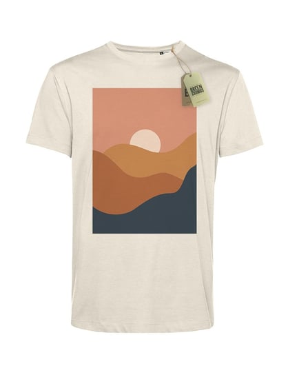Ekologiczna koszulka męska ABSTRACT LANDSCAPE z bawełny organicznej GREEN COSMOS