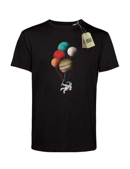 Ekologiczna koszulka męska ASTRONAUT BALLOON z bawełny organicznej, balon GREEN COSMOS