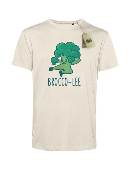 Ekologiczna koszulka męska BROCCO LEE z bawełny organicznej, brokuł GREEN COSMOS