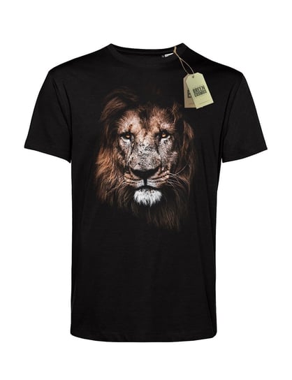 Ekologiczna koszulka męska LION z bawełny organicznej, lew GREEN COSMOS