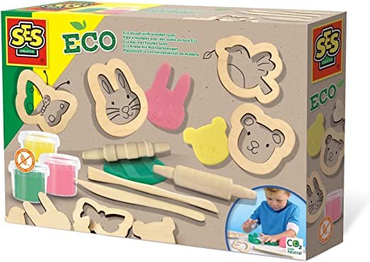 Ekologiczna Masa Plastyczna Z Drewnianymi Narzędziami Ses Creative - Zabawki Kreatywne Dla Chłopców I Dziewczynek SES Creative