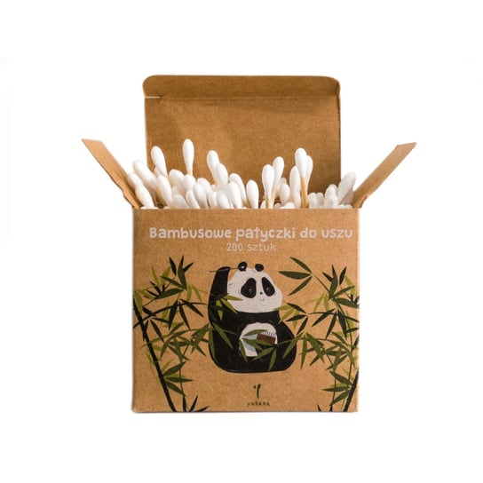 Ekologiczne patyczki do uszu 200 szt. – bambus i naturalna bawełna Yukana